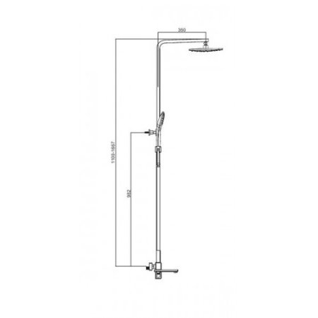 Душевая система Gappo G17-8 G2417-8 Белая Хром 