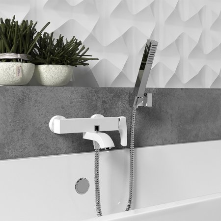 Смеситель для ванны Paini Lady 89BY105KM Белый Хром 