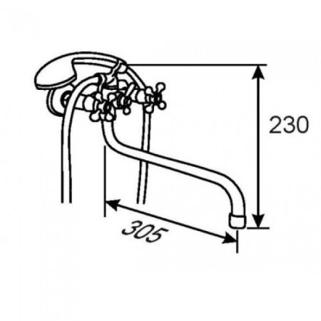 Cмеситель для ванны HANSEN H22055 Хром 