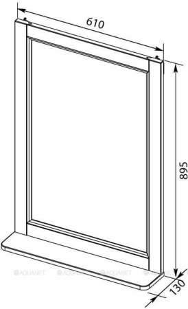 Зеркало Aquanet Бостон М 60 белый 