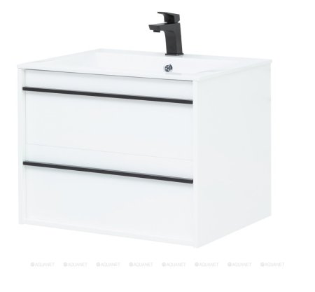 Тумба с раковиной Aquanet Lino 70 белый матовый 