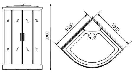 Душевая кабина Timo TL-1503 