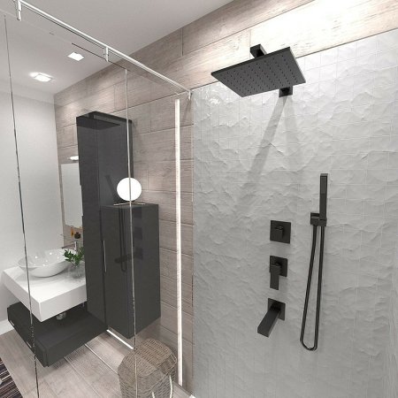 Смеситель для душа Paini Grazia 21PZ690 Черный матовый 