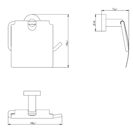Держатель туалетной бумаги Melana MLN-861007 Сатин Хром 