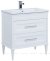 Тумба с раковиной Aquanet Бостон М 80 белый (лит. мрамор) 