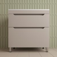 Тумба напольная Style Line "Остин" под раковину Фортуна 80 2 ящ крем эмаль PLUS