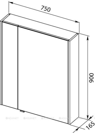 Зеркало-шкаф Aquanet Августа 75 белый 