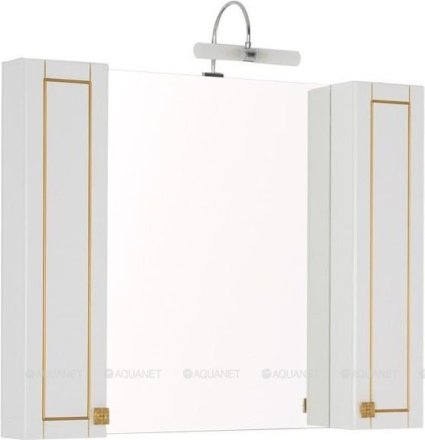 Зеркало-шкаф Aquanet Честер 105 белый/золото 