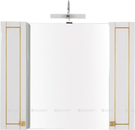 Зеркало-шкаф Aquanet Честер 105 белый/золото 