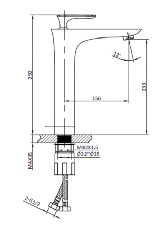 Cмеситель для раковины GANZER SERENITY GZ51012F Белый, хром 