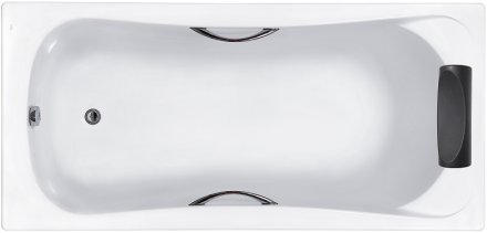 Акриловая ванна Roca BeCool 170x80 ZRU9302852+ZRU9302854+ZRU9302853 с каркасом, фронтальной панелью и ручками 