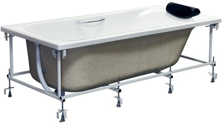 Акриловая ванна Roca BeCool 170x80 ZRU9302852+ZRU9302854+ZRU9302853 с каркасом, фронтальной панелью и ручками 