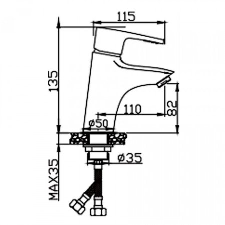 Cмеситель для раковины ViEiR V174011 Хром 