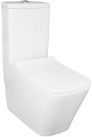 Унитаз компакт Azario Quadro AZ-2175 Белый с бачком и сиденьем Микролифт