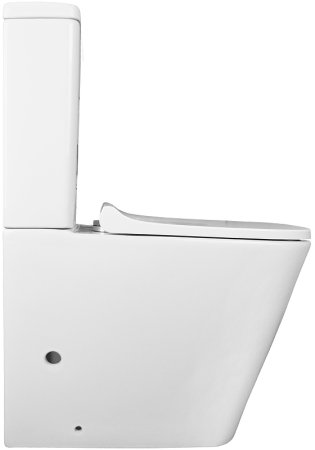 Унитаз компакт Azario Quadro AZ-2175 Белый с бачком и сиденьем Микролифт 