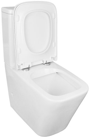 Унитаз компакт Azario Quadro AZ-2175 Белый с бачком и сиденьем Микролифт 