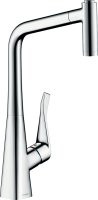 Смеситель Hansgrohe Metris M71 73801000 для кухонной мойки, хром