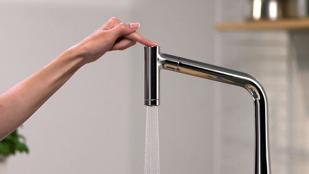 Смеситель Hansgrohe Metris M71 73801000 для кухонной мойки, хром 