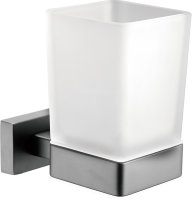 Стакан для ванной комнаты BELZ B90406, вороненая сталь