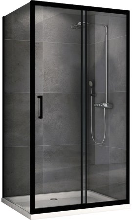 Душевой уголок Abber Schwarzer Diamant 160х80 AG30160B-S80B профиль Черный стекло прозрачное 
