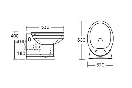 Унитаз приставной CeramaLux 4287 