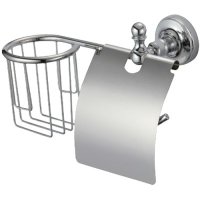 Настенный держатель для освежителя и т/бумаги с крышкой GANZER GZ-R 31031 хром
