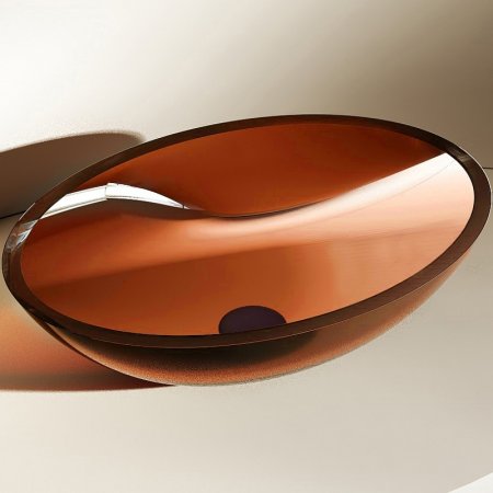 Раковина-чаша Abber Kristall 50 AT2802Opal Коричневая 