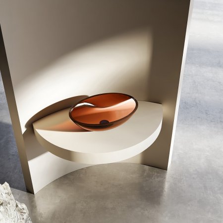 Раковина-чаша Abber Kristall 50 AT2802Opal Коричневая 