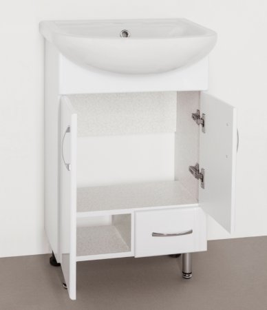 Тумба под раковину Style Line Эко Стандарт 10 Ладога 50 Белый глянец 