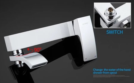 Смеситель для ванны Gappo G07 G3207-8 Белый Хром 