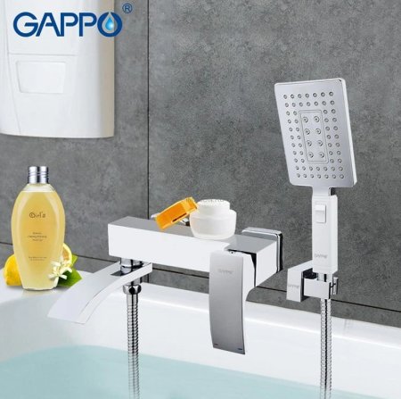 Смеситель для ванны Gappo G07 G3207-8 Белый Хром 