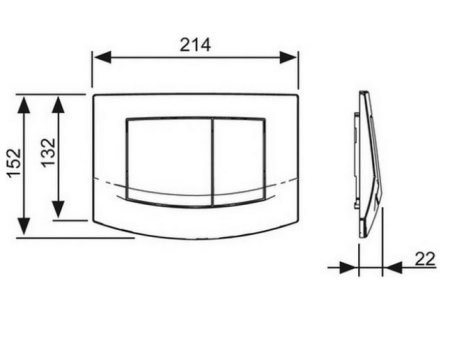 Кнопка смыва TECE Ambia 9240226 хром 