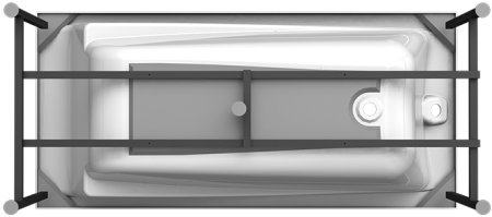 Акриловая ванна Radomir Vannesa Massage Фелиция 160х75, с гидромассажем и каркасом, экран с рисунком 