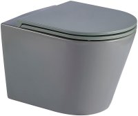 Унитаз WeltWasser Salzbach 004 MT-GR 10000003767 подвесной Серый матовый с сиденьем Микролифт Унитаз WeltWasser Salzbach 004 MT-GR 10000003767 подвесной Серый матовый с сиденьем Микролифт