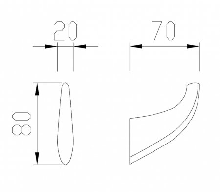 Крючок ABBER Nord AA1550B черный матовый 