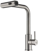 Смеситель для кухни с мультифункциональным изливом Raffine F203L, сатин