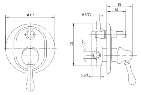 Смеситель Migliore Maya ML.MAY-8972 Br для душа 