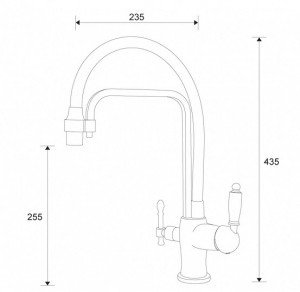 Смеситель для кухни Kern 2084 white под фильтр 