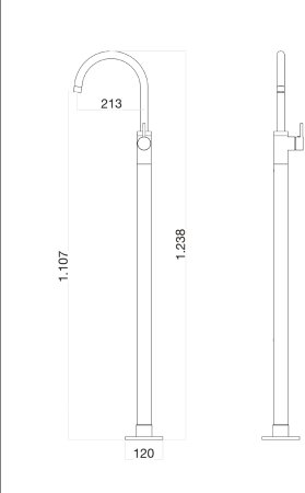 Смеситель для раковины Webert Rimini RI832101740, белый 
