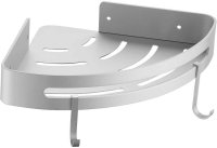 Полка металлическая угловая с крючками FASHUN A7335-17, алюминиевый