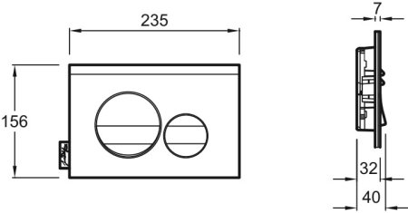 Кнопка смыва Jacob Delafon E20859-CP-MTC хром 