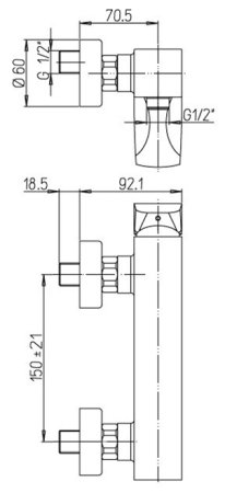 Смеситель для душа Paini F1CR5112SKM Хром 