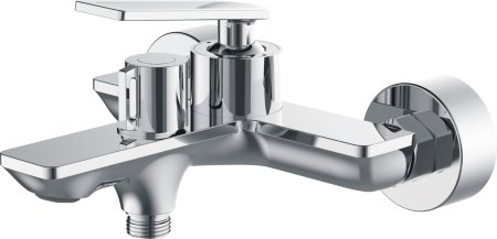 Смеситель однорычажный для ванны короткий излив HAIBA HB60589 хром 