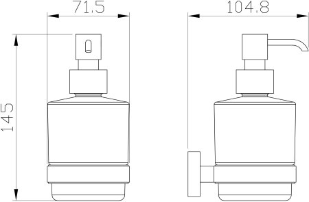 Дозатор мыла WONZON & WOGHAND, Темный графит (WW-9333) 
