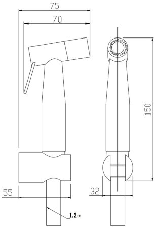 Гигиенический душ BelBagno Nova BB-IFS1-IN Сатин 