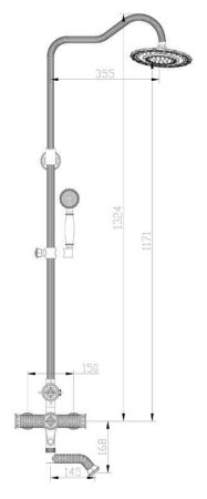Душевая стойка Zorg Antic A 403DS-SL 