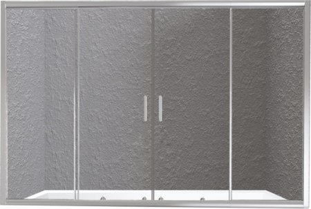 Шторка на ванну BelBagno Unique VF-2 180 UNIQUE-VF-2-150/180-140-P-Cr профиль Хром стекло рифленое 