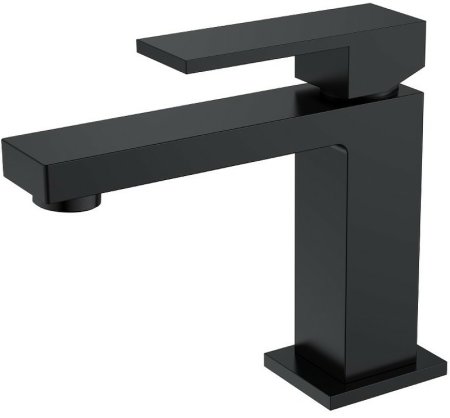 Смеситель для раковины Boheme Qubic 471-B Черный матовый 