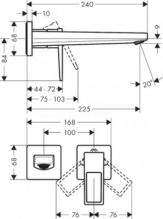 Смеситель Hansgrohe Metropol 74526000 для раковины 