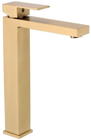 Смеситель для раковины высокий Grocenberg GB3008MG, матовое золото 